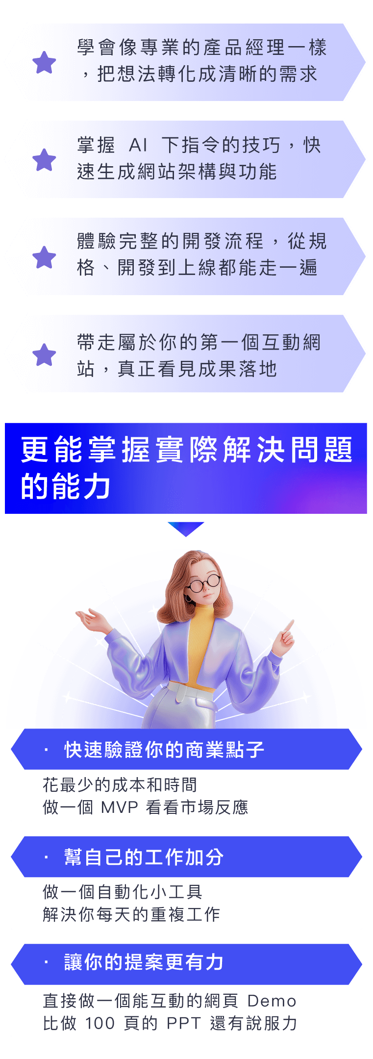 做一個能互動的網頁 Demo​
比做 100 頁的 PPT 還有說服力​