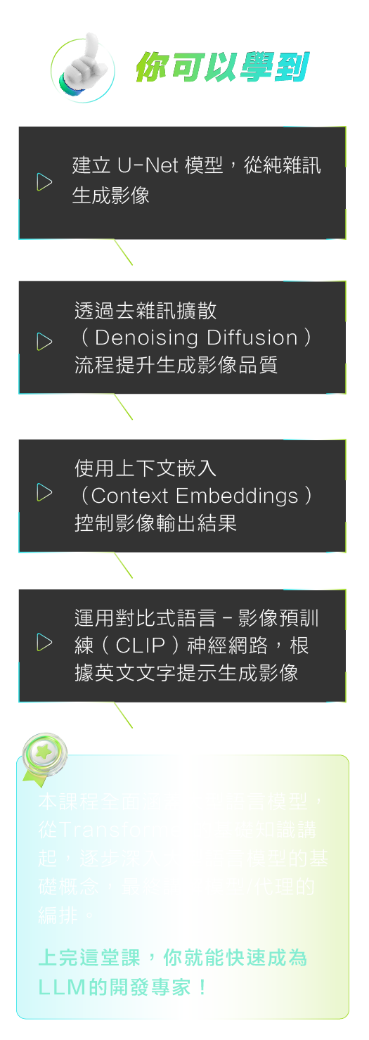在DLI官方認證課程，為學習AI技術打下深厚基礎！​
掌握NVIDIA平台的深度學習技術，為研究與創新打下紮實基礎