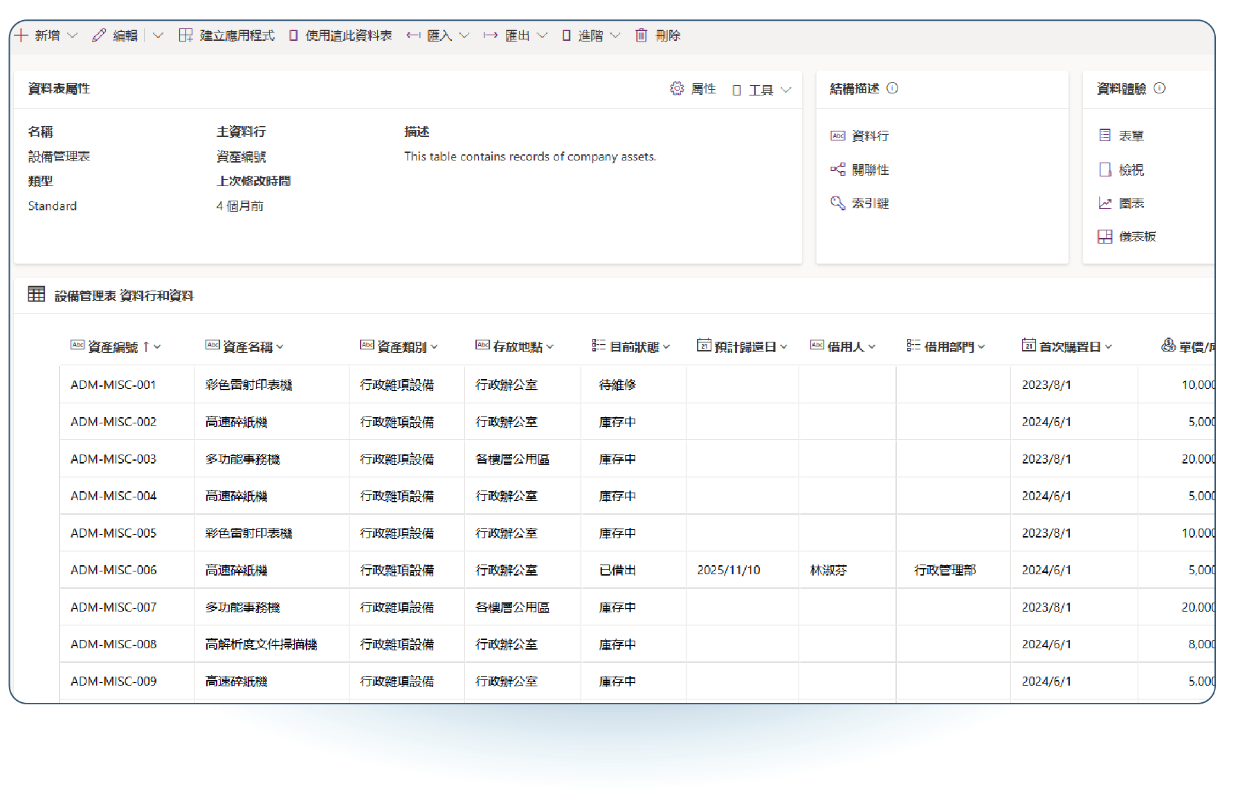 建立Dataverse 雲端資料庫