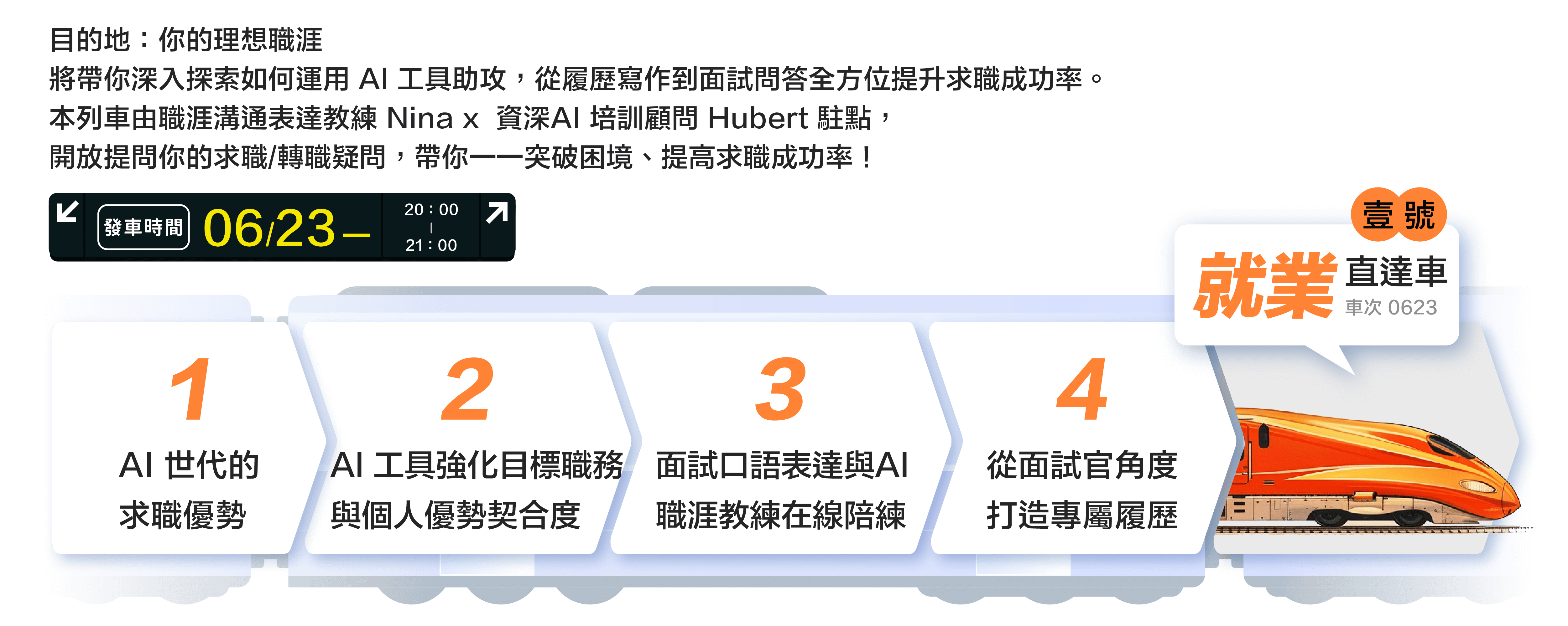 壹號就業直達車｜車次0623
