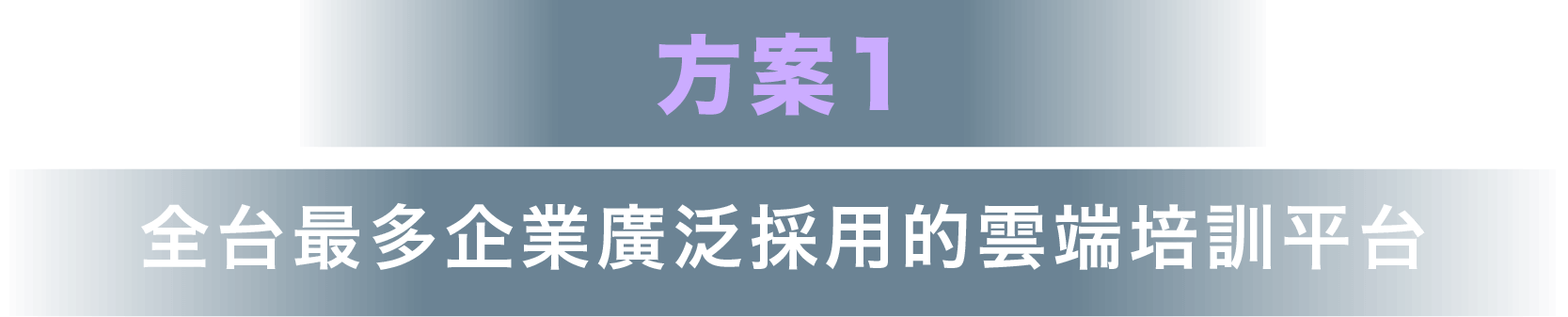 方案1｜全台最多企業廣泛採用的雲端培訓平台
