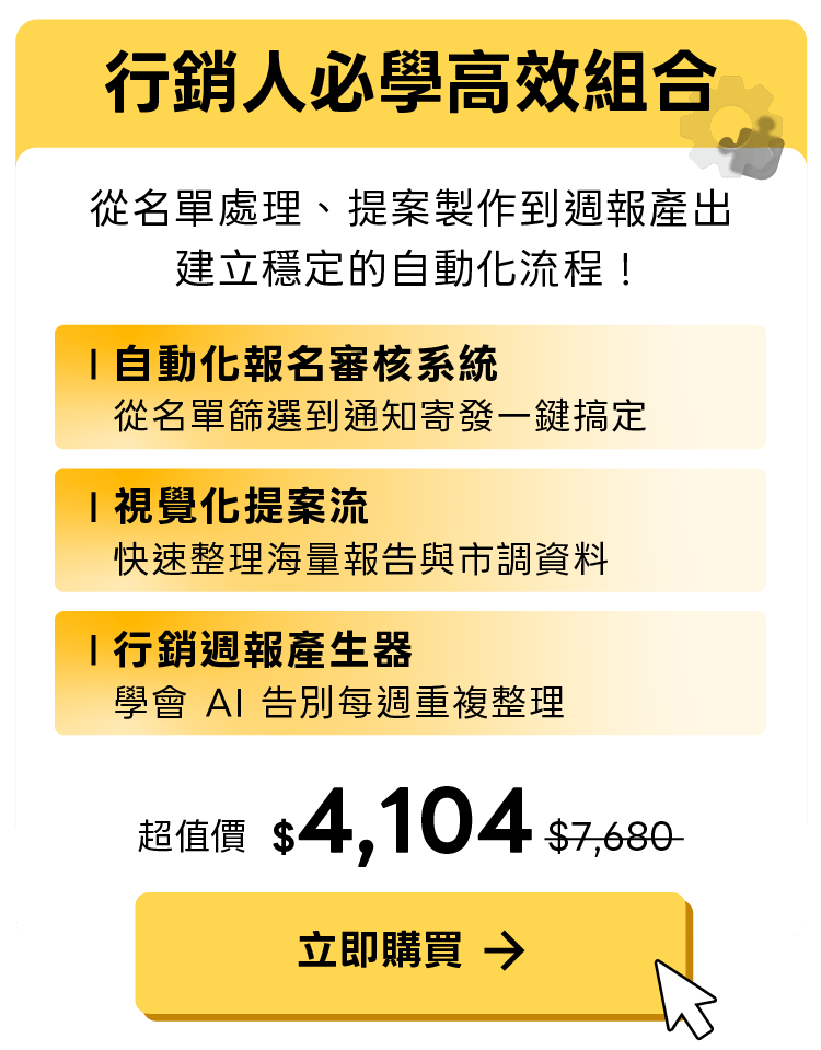 行銷人必備高效組合