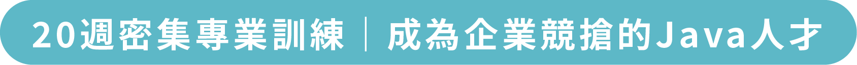 20週密集專業訓練|成為企業競搶的Java人才