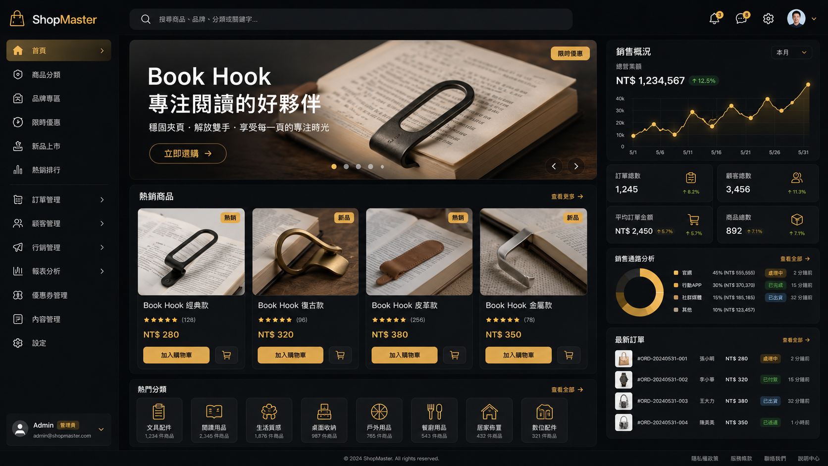 範例購物網站專題